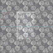 rosa Hortensie Perle Navy Pflaume Stoff (Kachel)