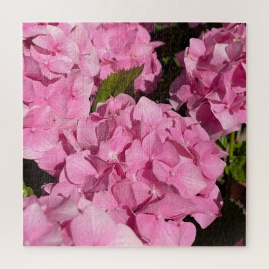 Rosa Hortensie Puzzle (Vertikal)