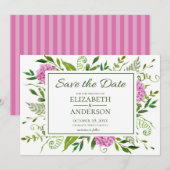 Rosa Hortensie Save The Date (Vorne/Hinten)