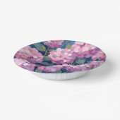 Rosa Hortensien Blumen Pappteller (Gewinkelt)