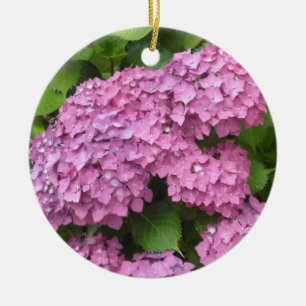 Rosa Hortensien Keramikornament