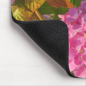 Rosa Hortensien Mousepad (Ecke)
