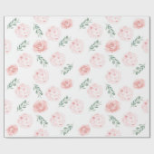 Rosa Hortensien-Wrap-Papier Geschenkpapier (Flach)