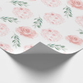 Rosa Hortensien-Wrap-Papier Geschenkpapier (Ecke)