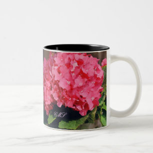 Rosa Hortensien Zweifarbige Tasse