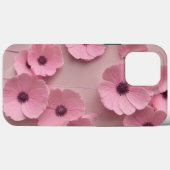 Rosa Hortensienblüten Floral Case-Mate iPhone Hülle (Rückseite (Horizontal))