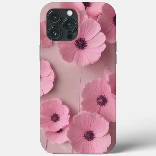 Rosa Hortensienblüten Floral Case-Mate iPhone Hülle (Rückseite)