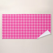Rosa Houndstooth Karo Karomuster Badehandtuch (Badehandtuch)