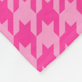 Rosa Houndstooth Karo Karomuster Fleecedecke (Ecke)