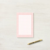 Rosa Houndstooth-Post-it-Notes Post-it Klebezettel (Auf Schreibtisch)