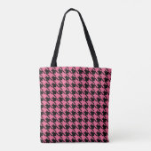 Rosa Houndstooth-Tasche Tasche (Rückseite)
