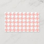 Rosa Houndstooth Visitenkarte (Vorderseite)