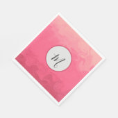 rosa hübsch mit Monogramm Serviette (Ecke)