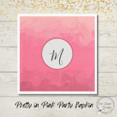 rosa hübsch mit Monogramm Serviette