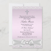 Rosa Hübsche Keule und Kreuzung Heilige Kommune Einladung (Vorderseite)