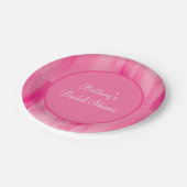 Rosa Hübsche Personalisierte Teller (Schrägansicht)