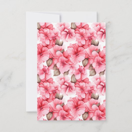 Rosa Hübscher Garten Blumengarten Chic 27. Geburts Einladung (Rückseite)