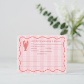 Rosa Hummer Doodle Brautparty Rezept Karte (Stehend Vorderseite)