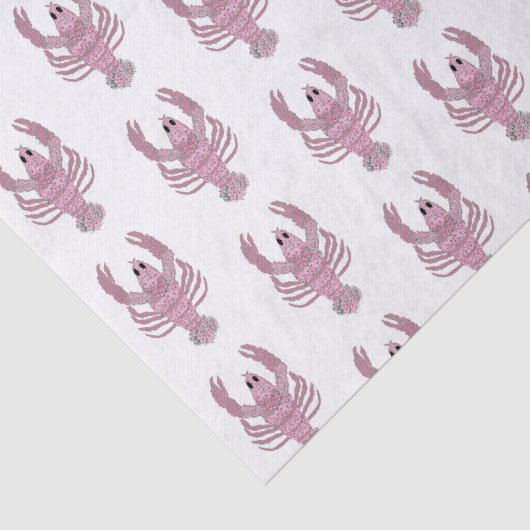 Rosa Hummer Rose Rose Wrapping Paper Seidenpapier (Ausschnitt)