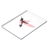 Rosa Hummingbird Notizblock (Linke Seite)