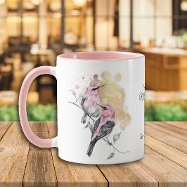 Rosa Hummingbirds Day Tasse
