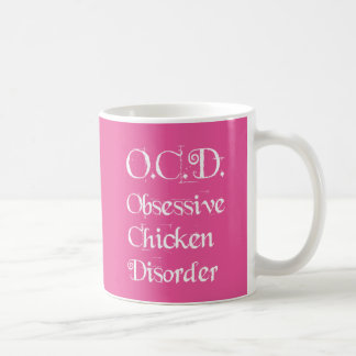 ROSA humorvolle OCD besessene Huhn-Störung Kaffeetasse