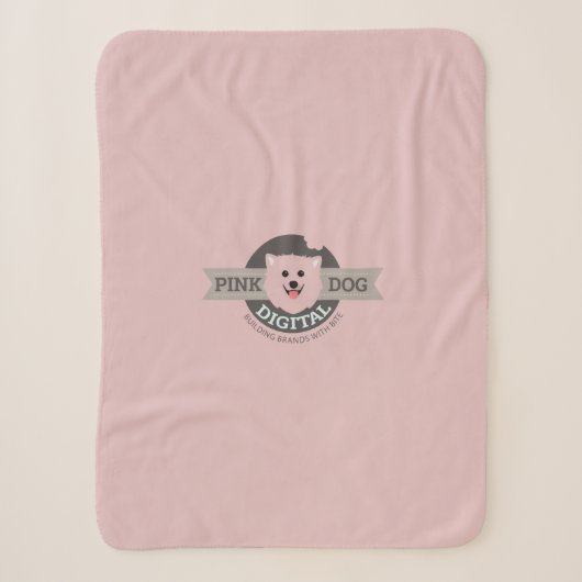 Rosa Hund Digital Sherpa-Decke Sherpadecke (Vorderseite)