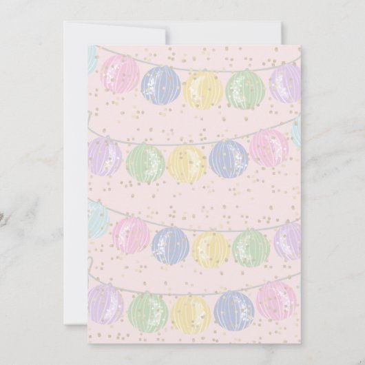 Rosa Hund Geburtstagsparty Einladung (Rückseite)