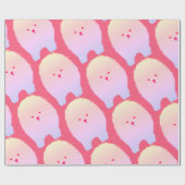 Rosa Hund, Hundekunst, Spitz-Verpackungs-Papier Geschenkpapier (Flach)