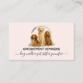 Rosa Hund Rasse Tierpflege Skripternennung Visitenkarte (Vorderseite)