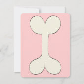 Rosa Hündchen-Thema-Geburtstags-Einladung Einladung (Rückseite)