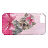 Rosa Hündchen Yorkshire-Terrier Prinzessin-Yorkie Case-Mate iPhone Hülle (Rückseite (Horizontal))