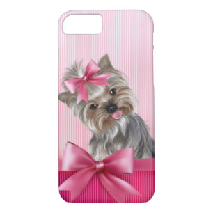 Rosa Hündchen Yorkshire-Terrier Prinzessin-Yorkie iPhone 8/7 Hülle