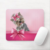 Rosa Hündchen Yorkshire-Terrier Prinzessin-Yorkie Mousepad (Mit Mouse)