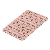 Rosa Hundemuster. Magnet (Linke Seite)