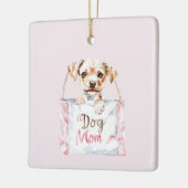 Rosa Hundemutter-Tasche Keramikornament (Links)