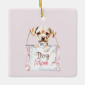 Rosa Hundemutter-Tasche Keramikornament (Vorderseite)