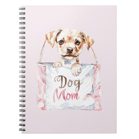 Rosa Hundemutter-Tasche Notizblock (Vorderseite)