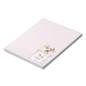 Rosa Hundemutter-Tasche Notizblock (Rotiert)