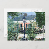 Rosa Hütte am Fluss Postkarte (Vorne/Hinten)