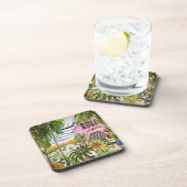 Rosa Hütte an der Bucht I Getränkeuntersetzer (Rechte Seite)