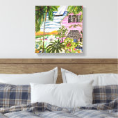 Rosa Hütte an der Bucht I Leinwanddruck (Insitu (Schlafzimmer))