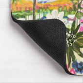 Rosa Hütte an der Bucht I Mousepad (Ecke)