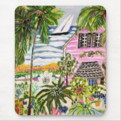 Rosa Hütte an der Bucht I Mousepad (Vorne)