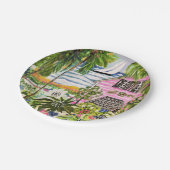 Rosa Hütte an der Bucht I Pappteller (Schrägansicht)