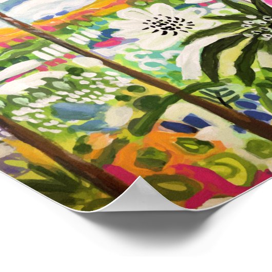 Rosa Hütte an der Bucht I Poster (Ecke)