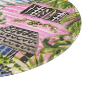 Rosa Hütte an der Bucht I Schneidebrett (Ecke)