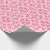 Rosa Hütte Blumenblättriges Wrapping Paper Geschenkpapier (Ecke)