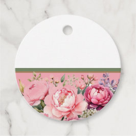 Rosa Hütte Blumendesign Tag Geschenkanhänger