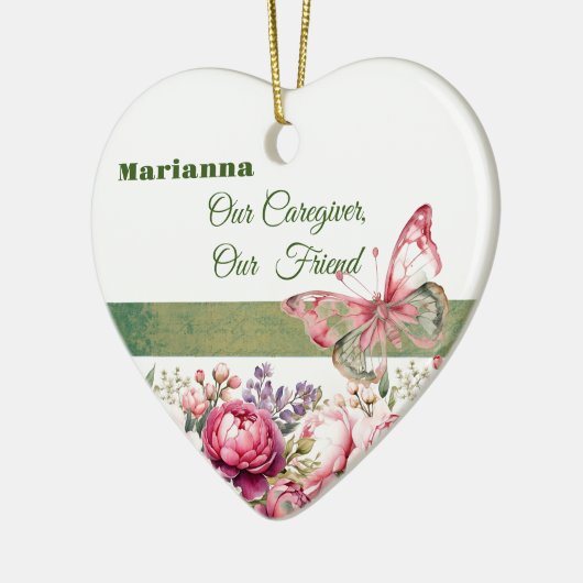 Rosa Hütte Blumengewächse Keramik Ornament (Links)